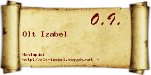 Olt Izabel névjegykártya